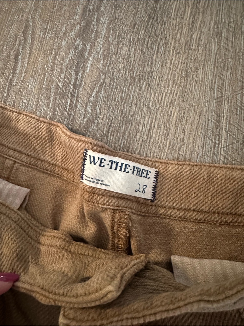 Free People We The Free Brown High-Rise Button-Fly Chinos - Picture 2 of 3